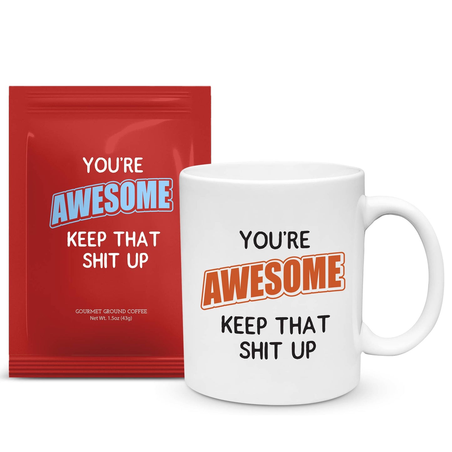 Swag Brewery - You're Awesome ....Mug and Ground Coffee Gift Set