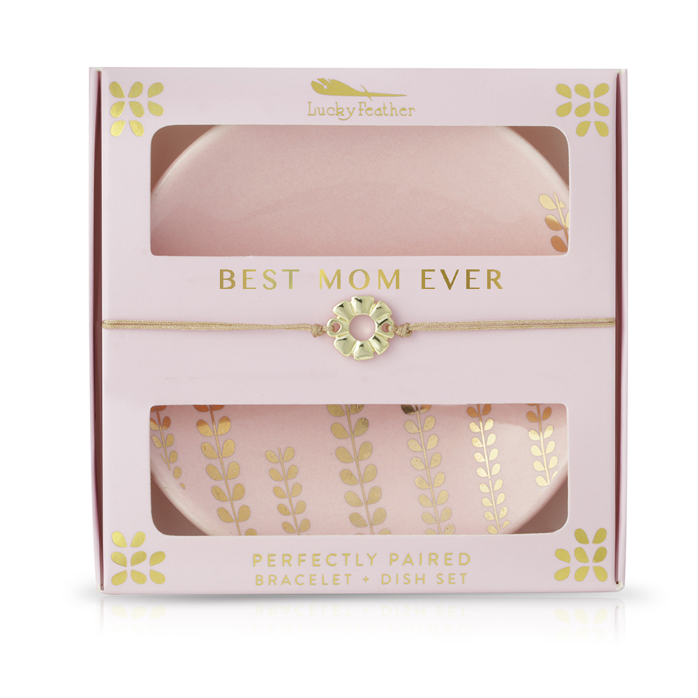 Best Mom Ever Bracelet and Dish Set