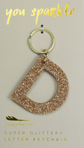 D Glitter Keychain