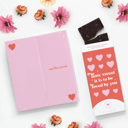 How Sweet It Is to Be Loved By You Chocolate Bar and Greeting Card