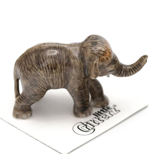 Asian Elephant Calf Mini Figurine