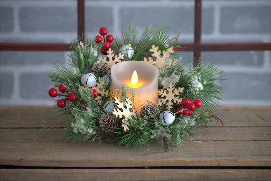 Sleigh Bells 4.5in Candle Ring Wholesale Home Decor