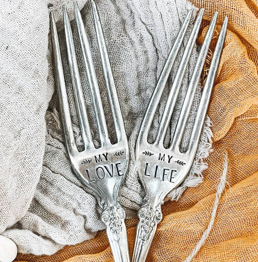 My Love / My Life Fork Set