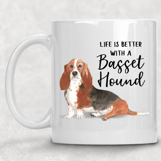 Life is Better with a Basset Hound Mug
