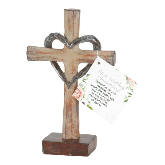 25th Wedding Anniversary Tabletop Cross
