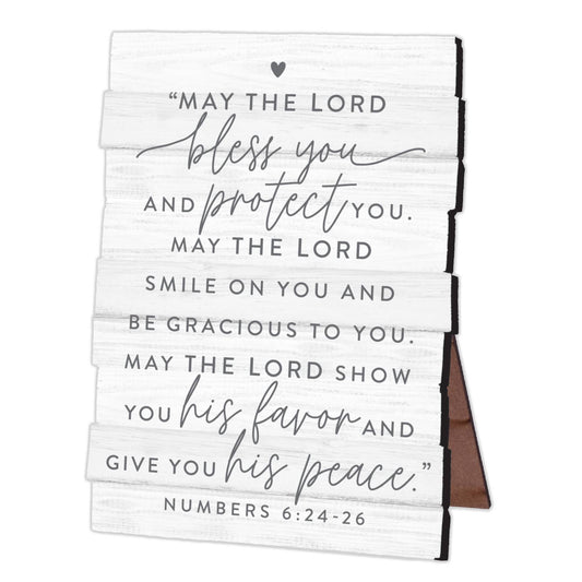 May the Lord Bless You..Stacked Wood Plaque