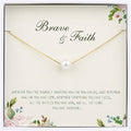 Brave and Faith Pearl Necklace