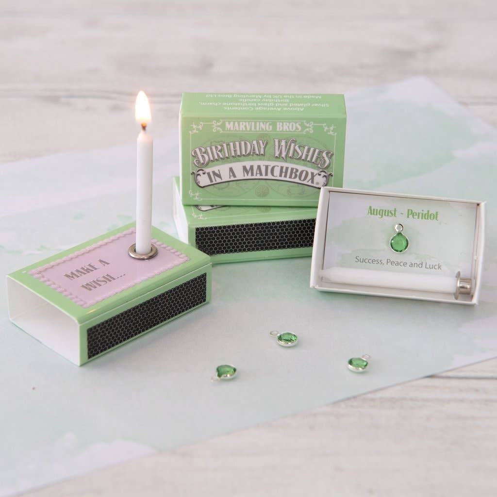 August Birthstone In A Matchbox