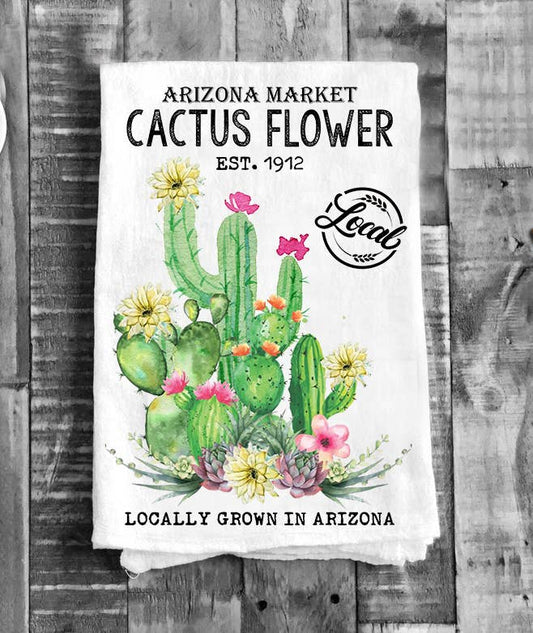 Arizona Market Cactus Flower Cotton Towel