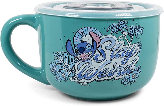 Lilo and Stitch Ceramic Soup Mug w/ Vented Lid