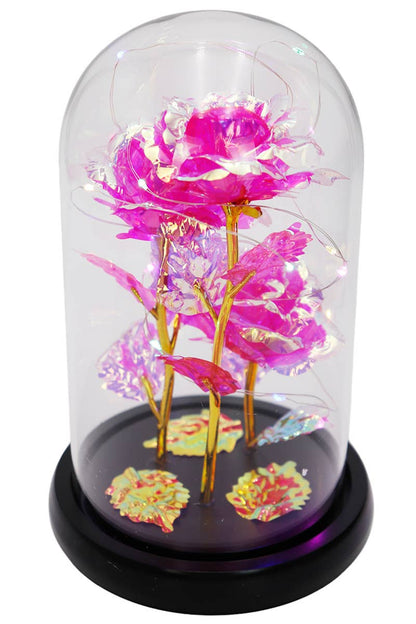 Pink Triple Galaxy Rose Dome LED