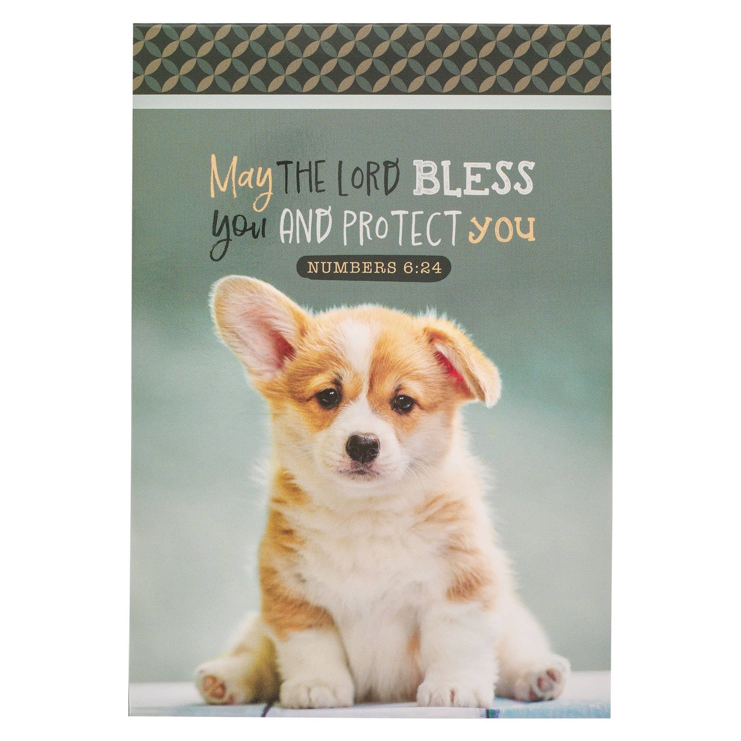 May the Lord Bless You Green Puppy Notepad