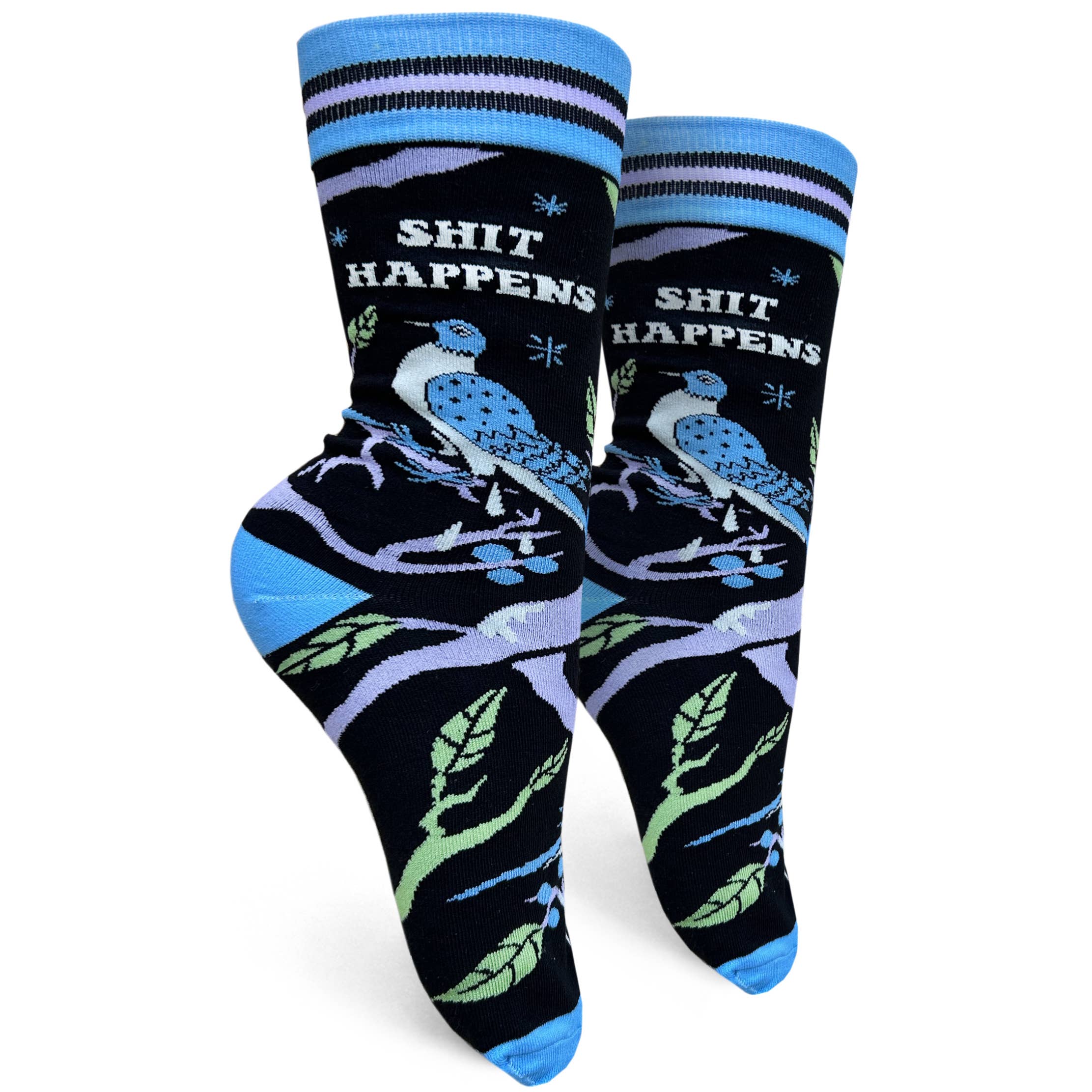 Shit Happens Womens Crew Socks