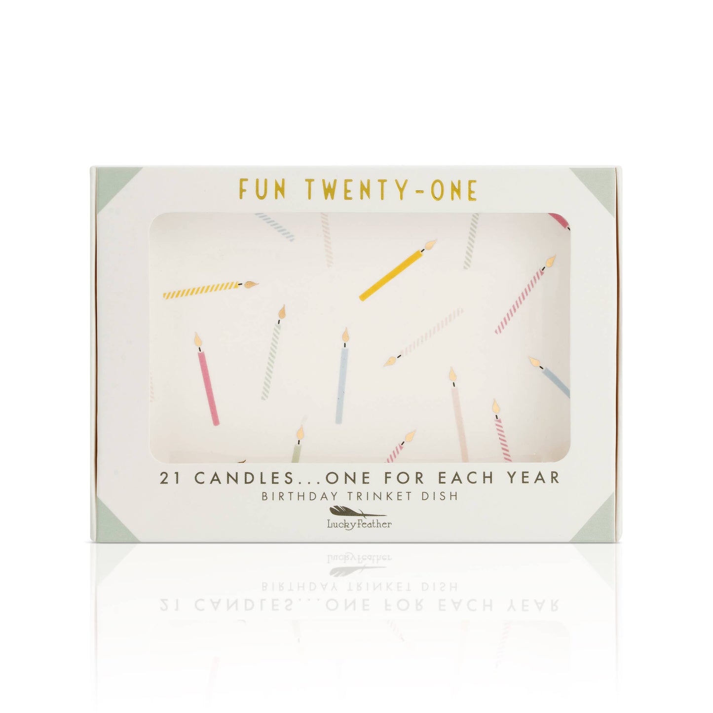 Fun Twenty One Birthday Trinket Dish