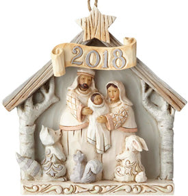 Jim Shore Woodland Nativity 2018 Dated Ornament