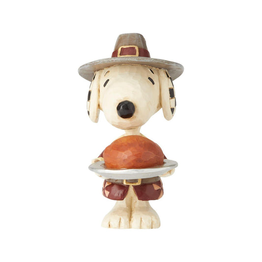 Jim Shore Peanuts Mini Snoopy Pilgrim Figurine