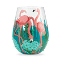 Fancy Flamingo Lolita Stemless Wine Glass