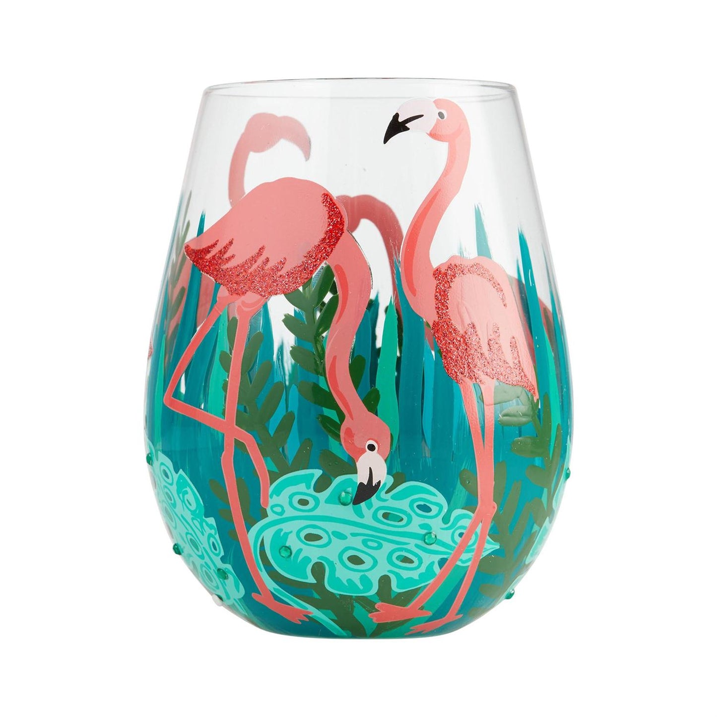 Fancy Flamingo Lolita Stemless Wine Glass