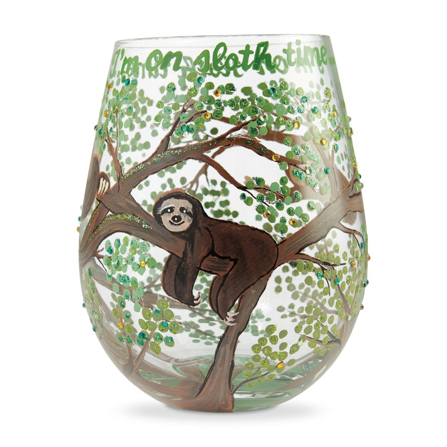 Sloth Time Stemless Wine Glass Lolita Enesco
