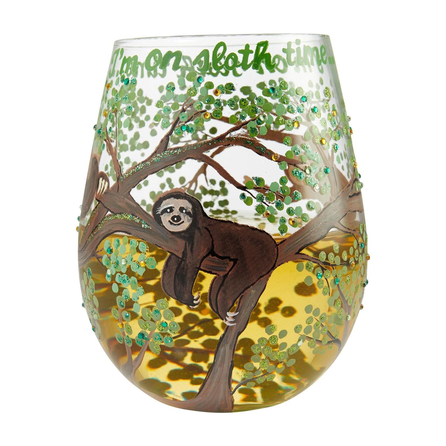Sloth Time Stemless Wine Glass Lolita Enesco