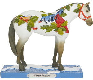 Winter Feathers Painted Ponies Figurine