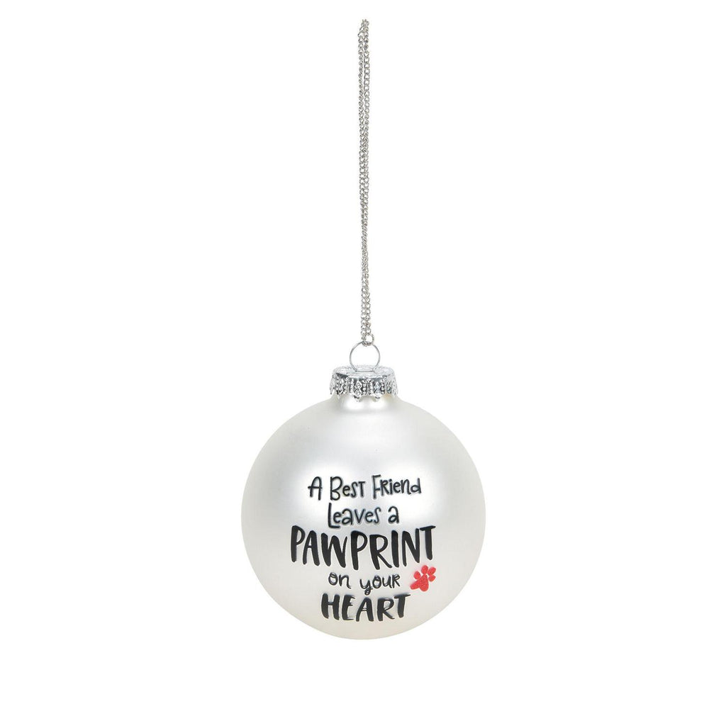 Pet Bereavement Glass Ornament