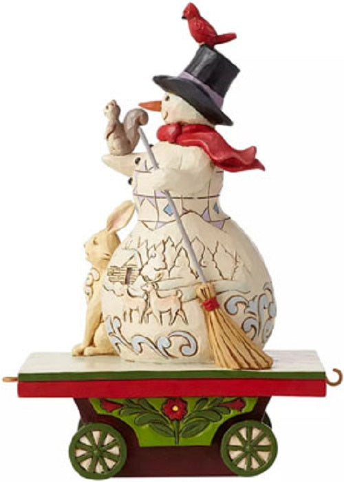 Next Stop, Winter! Jim Shore Snowman Train Figurine