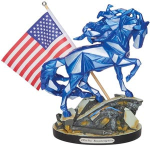Wild Blue Painted Ponies Figurine