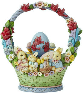 Jim Shore Easter Cheer Found Here 17th Annual Easter Basket with 4 Eggs