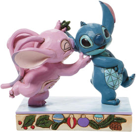 Jim Shore Mistletoe Kisses Angel and Stitch