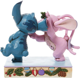 Jim Shore Mistletoe Kisses Angel and Stitch