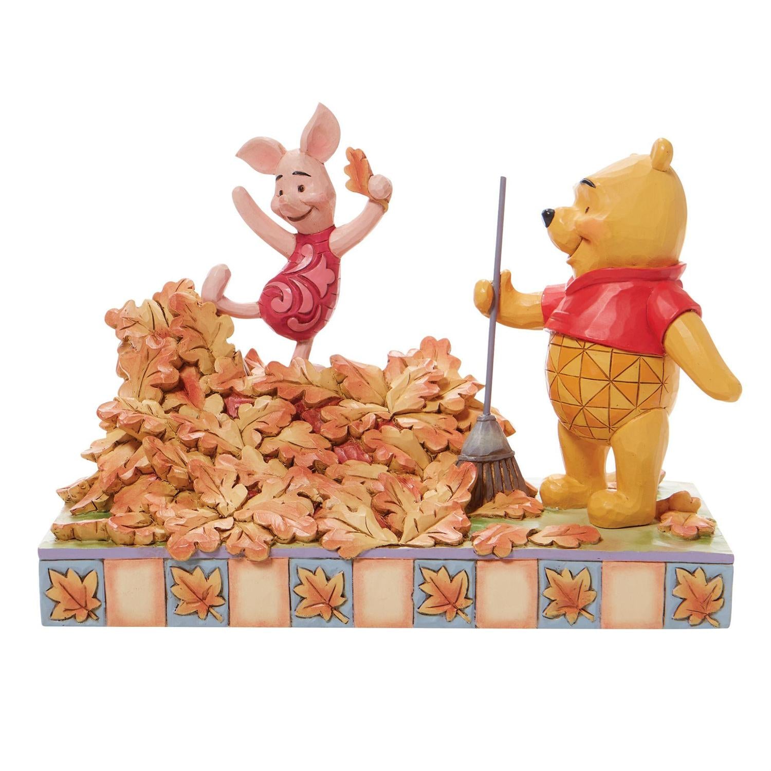 Jim Shore Jumping into Fall Pooh and Piglet Fall