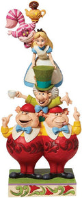 Jim Shore We're All Mad Here Twiddle Dee & Dum, Alice, The Mad Hatter, Cheshire Cat, Dormouse