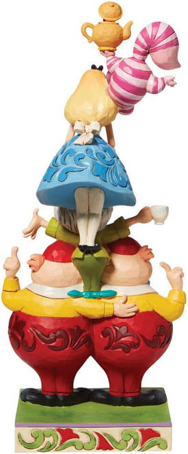 Jim Shore We're All Mad Here Twiddle Dee & Dum, Alice, The Mad Hatter, Cheshire Cat, Dormouse