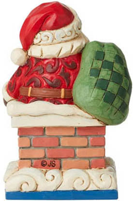 Jim Shore Mini Santa In Chimney