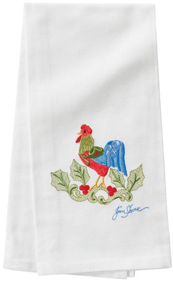 Jim Shore Christmas Rooster Tea Towel