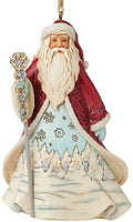 Jim Shore Wonderland Santa/Snowflakes Ornament