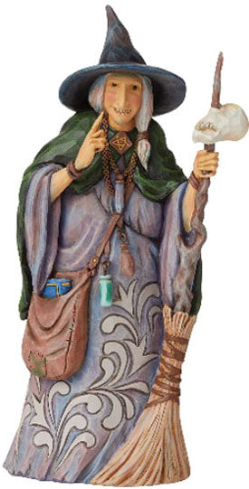 Jim Shore Beware A Creepy Craft Witch Figurine