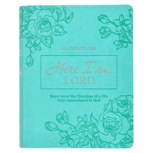 Here I Am Lord Teal Faux Leather Devotional