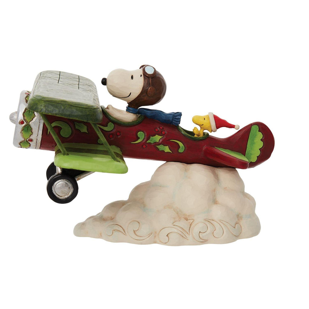 Peanuts Snoopy Flying Ace Plane Jim Shore Enesco Special Christmas Deliveries