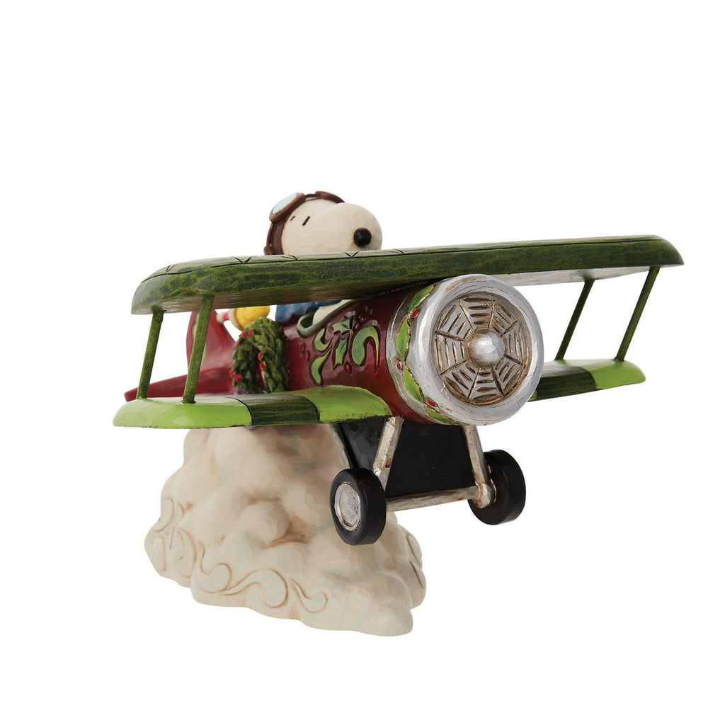 Peanuts Snoopy Flying Ace Plane Jim Shore Enesco Special Christmas Deliveries