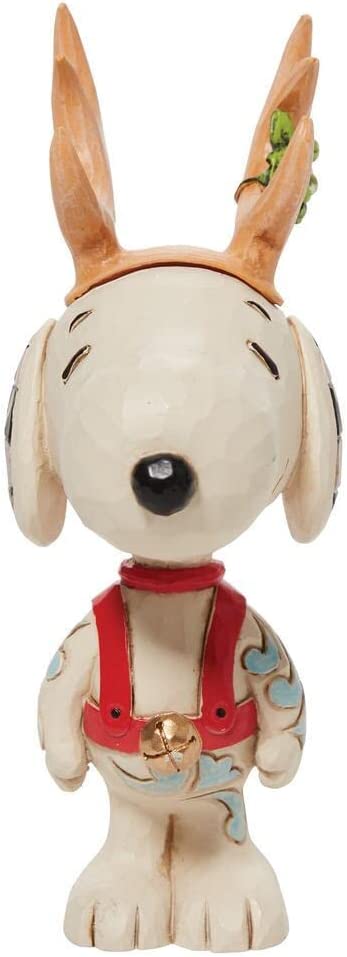 Peanuts Snoopy Reindeer Mini Figurine Jim Shore Enesco