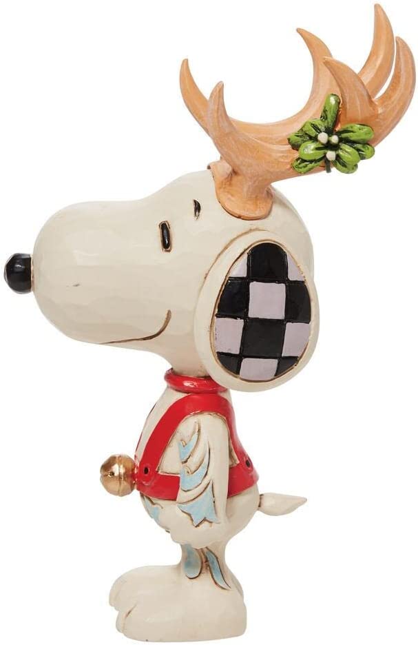 Peanuts Snoopy Reindeer Mini Figurine Jim Shore Enesco
