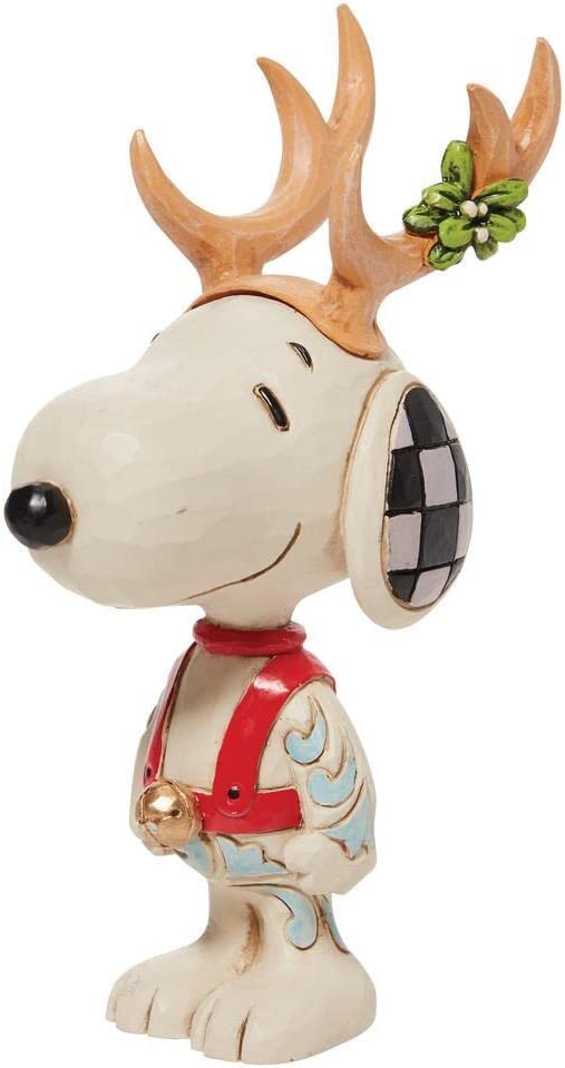 Peanuts Snoopy Reindeer Mini Figurine Jim Shore Enesco