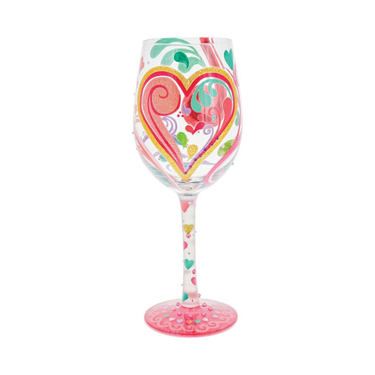 Lolita Wine Glass My Hearts- a -Swirl