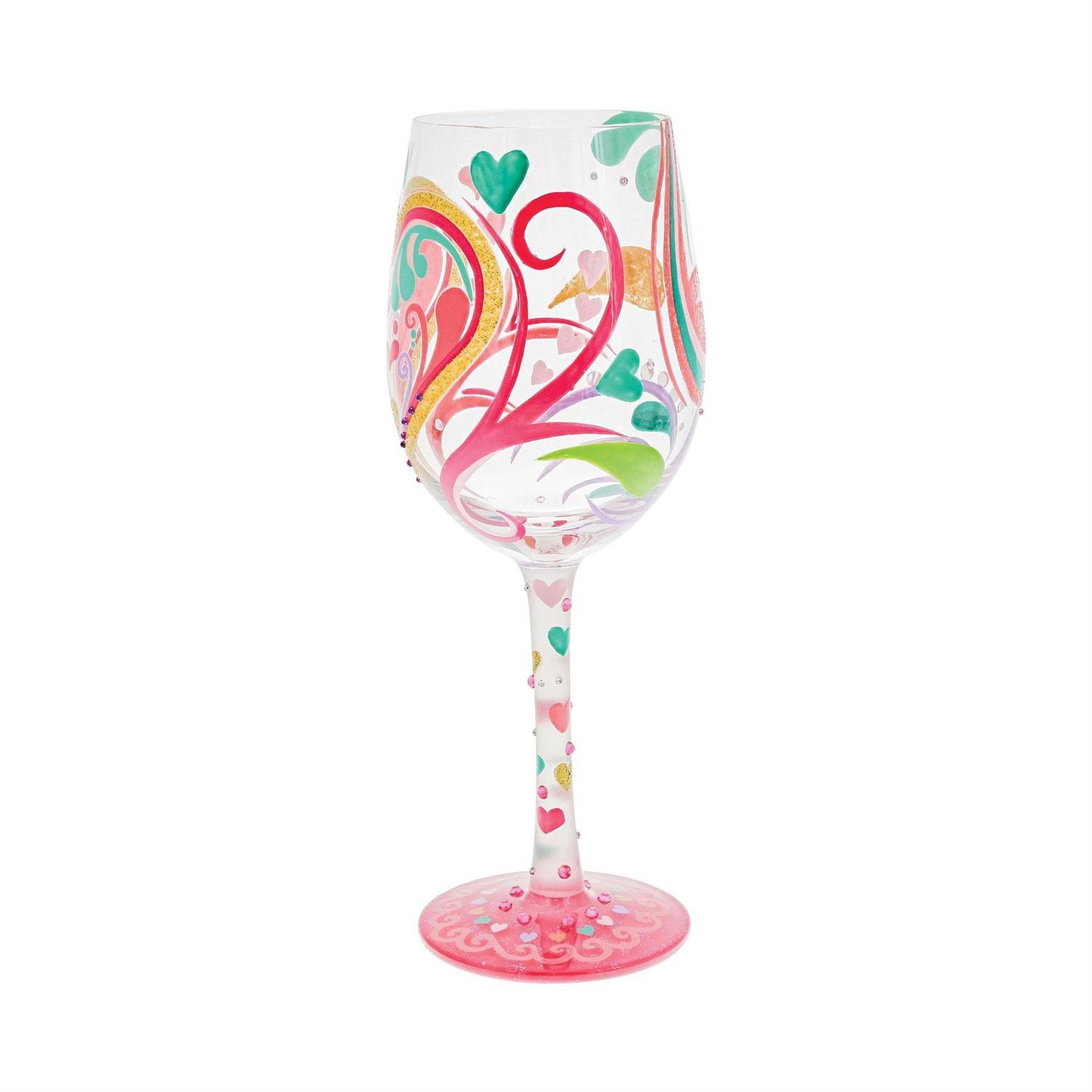 My Hearts- a -Swirl Lolita Wine Glass