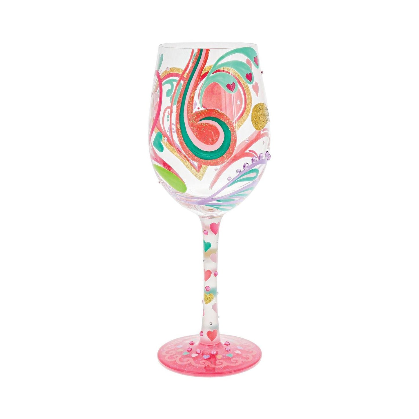 My Hearts- a -Swirl Lolita Wine Glass