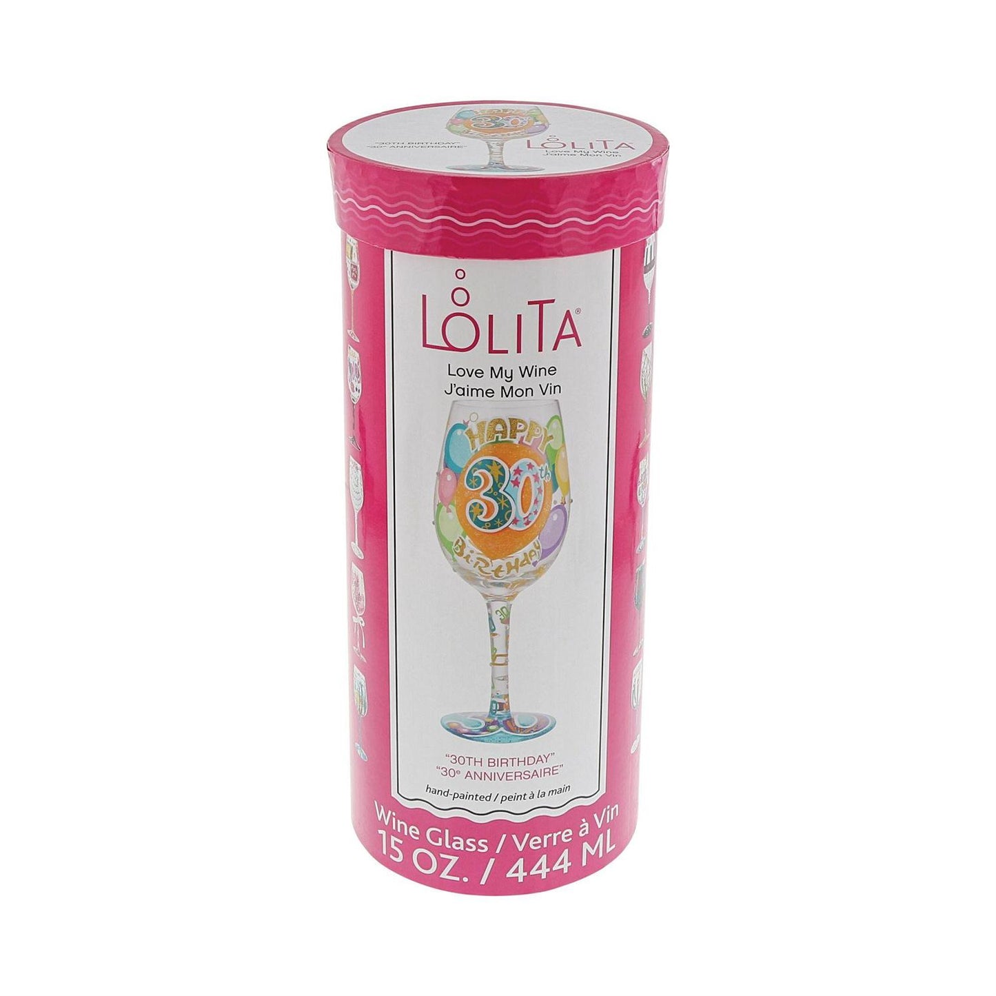 30th Birthday Lolita Wine Glass