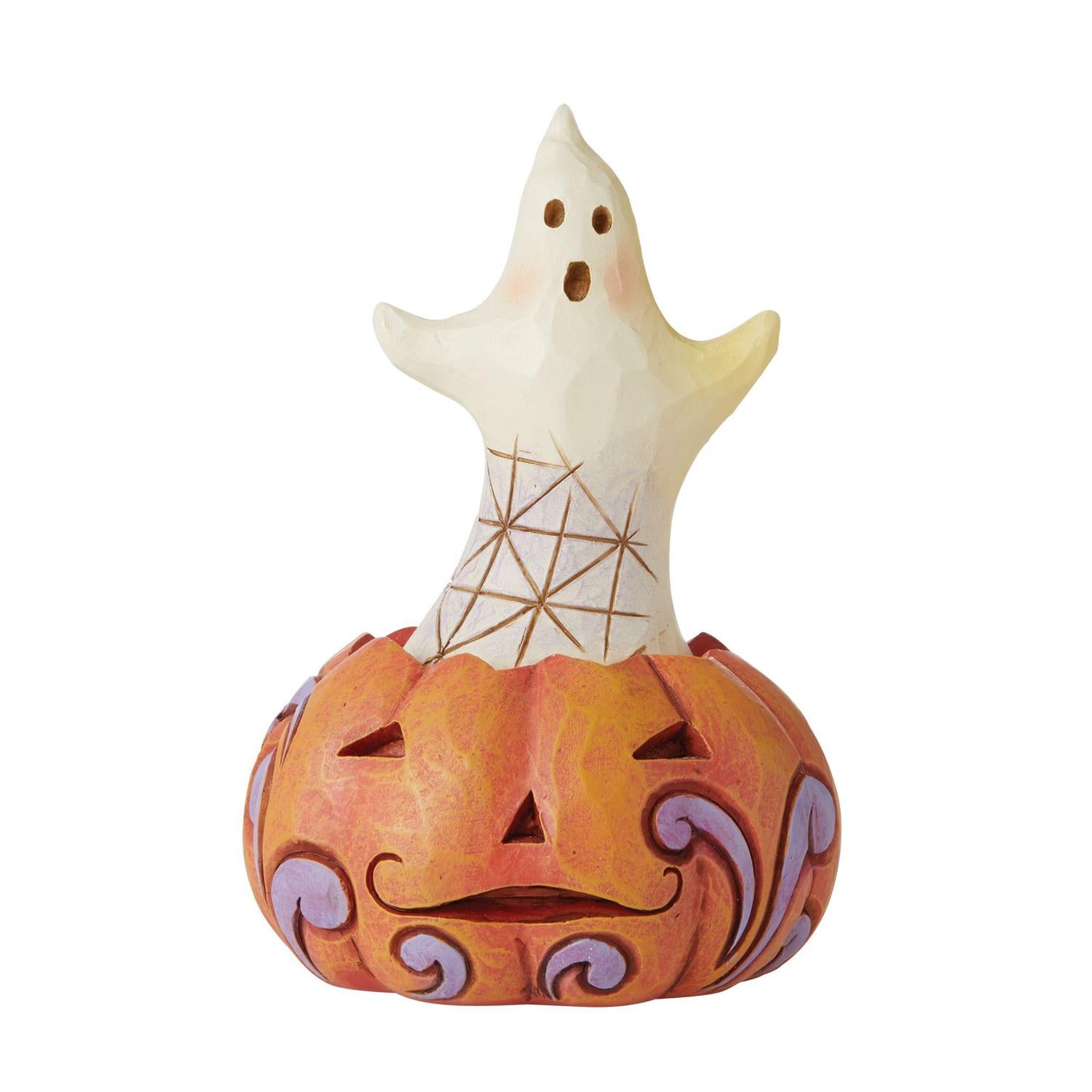 Jim Shore Halloween Mini Ghost in Pumpkin