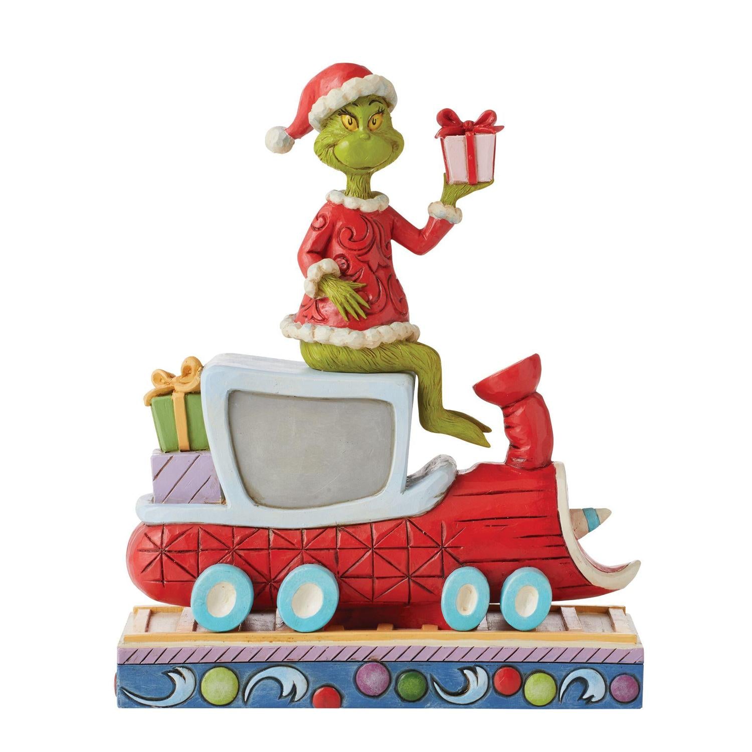 Jim Shore Grinch Dr Seuss On Train Figurine